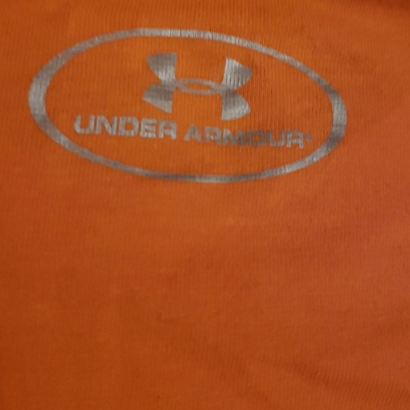 UNDER ARMOUR ORANGE BABY TEE T SHIRT BASKETBALL SPORTS ATHLETIC - Picture 5 of 6